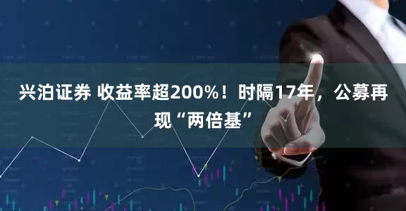 兴泊证券 收益率超200%！时隔17年，公募再现“两倍基”